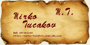 Mirko Tucakov vizit kartica
